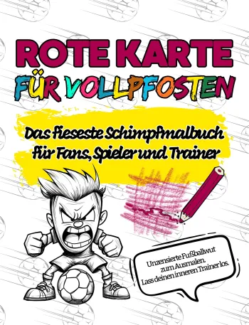 Rote Karte für Vollpfosten! Das fieseste Schimpfmalbuch für Fußball-Fans, Spieler und Trainer